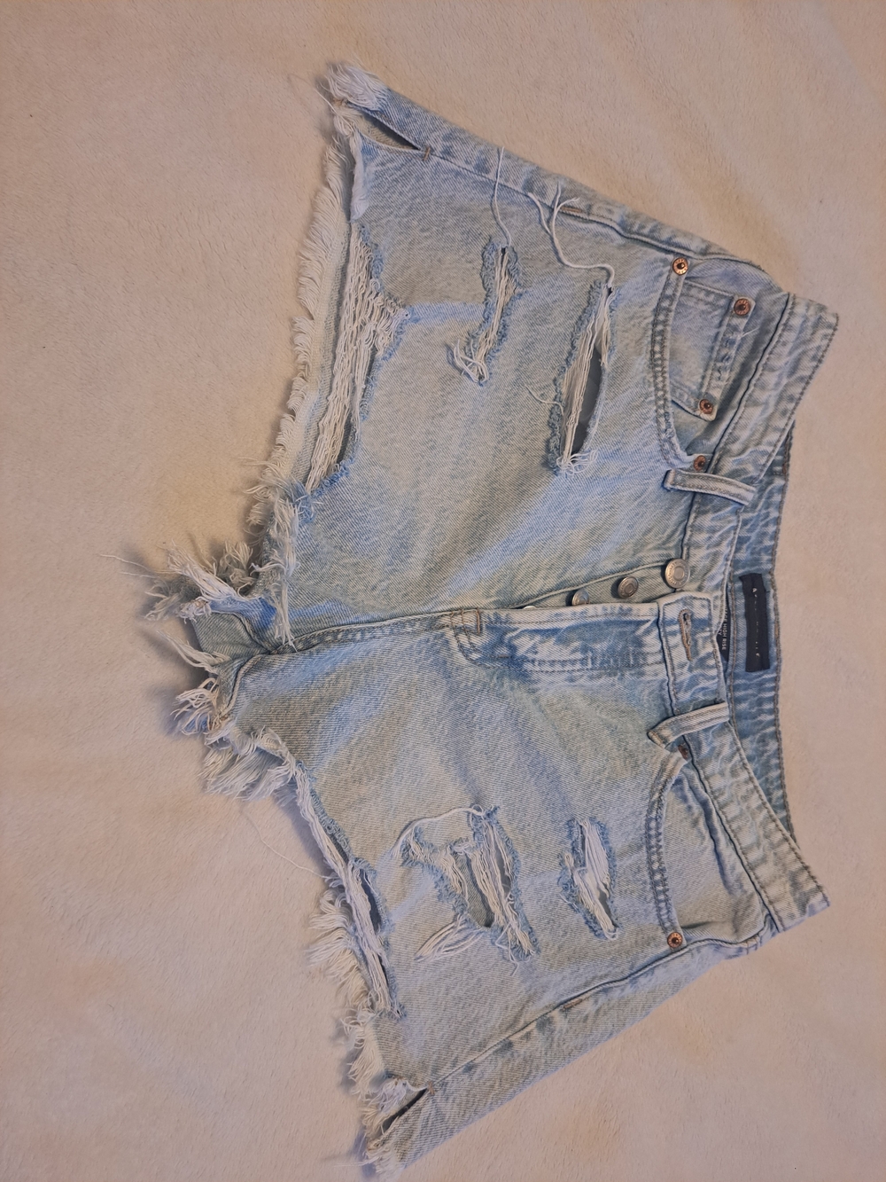 Aeropostale Light Blue Distressed Denim Cutoff Shorts